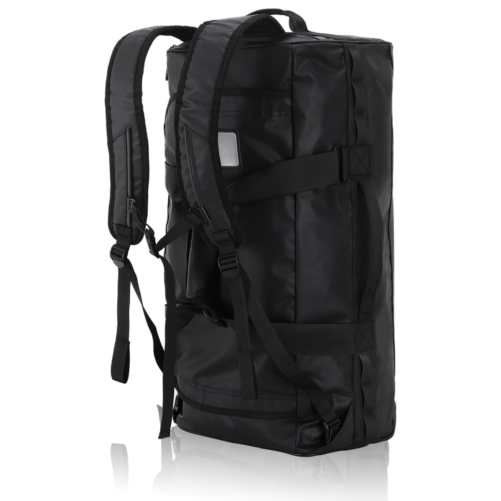 Haimont 60L Travel Duffel Backpack for Men - Large Water Resistant Sports Gym Bag with Backpack Straps - Perfect for Hiking, Camping, Workout & Travel - Black