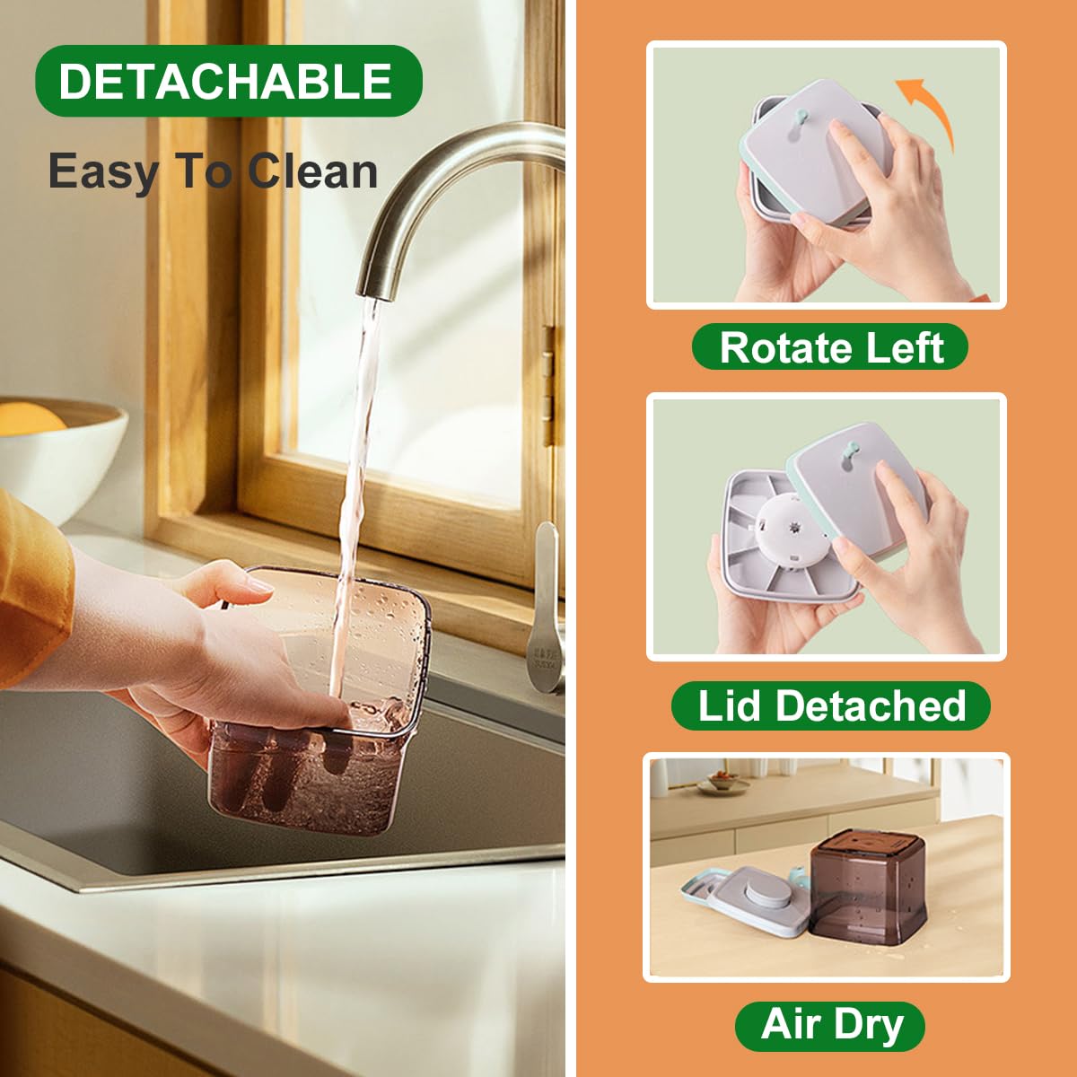 1700ml/730g Airtight Formula Dispenser with Scoop & Scraper | BPA-Free Baby Powder Container | One-Touch Pop-Up Design for Easy Access | Perfect for Travel, Daycare & On-the-Go Feeding (Dark Brown)