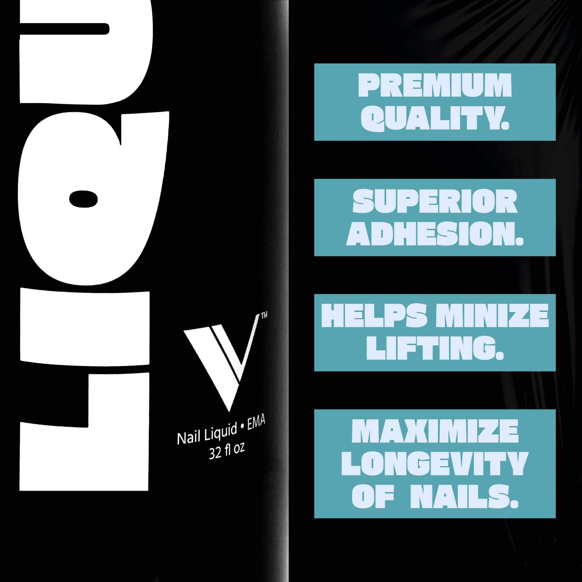 V Beauty Pure Monomer Acrylic Nail Liquid - Professional HEMA-Free Nail Monomer Solution for Smooth & Glossy Finish (32oz) - Ideal for Nail Technicians, Salon & Home Manicure/Pedicure - Perfect for Acrylic Nail Extensions & Nail Art Designs