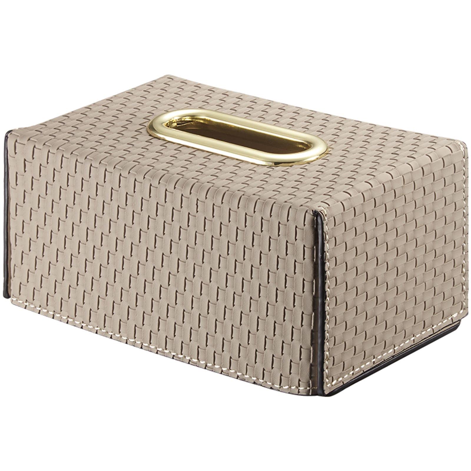 Leather Tissue Box Cover - Creative Household Tissue Holder for Bathroom, Dressing Table, Bedroom, Hotel, Living Room, Dining Table & Office - Elegant Home Decor Accessory (Color: Khaki) - Perfect for Adding Style to Any Room