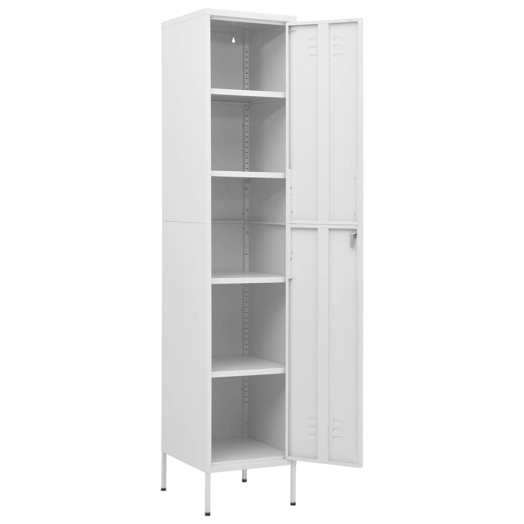White Steel Freestanding Storage Cabinet - 13.8