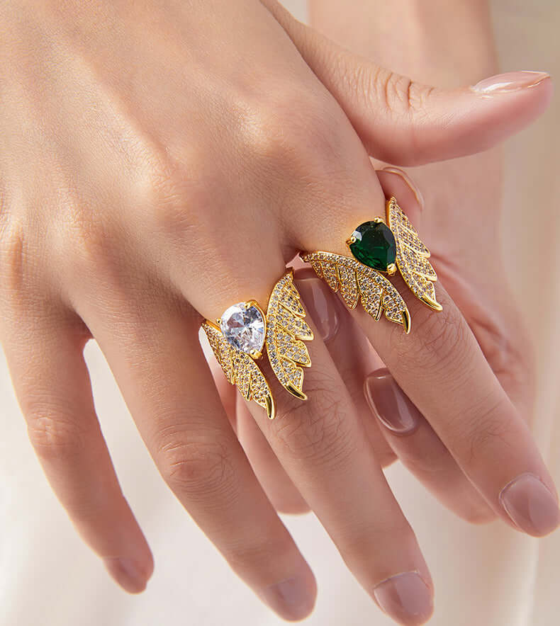 Exaggerated Angel Wing Butterfly Open Ring - Elegant Fashion Jewelry for Women | Perfect for Parties, Weddings & Everyday Wear | A867