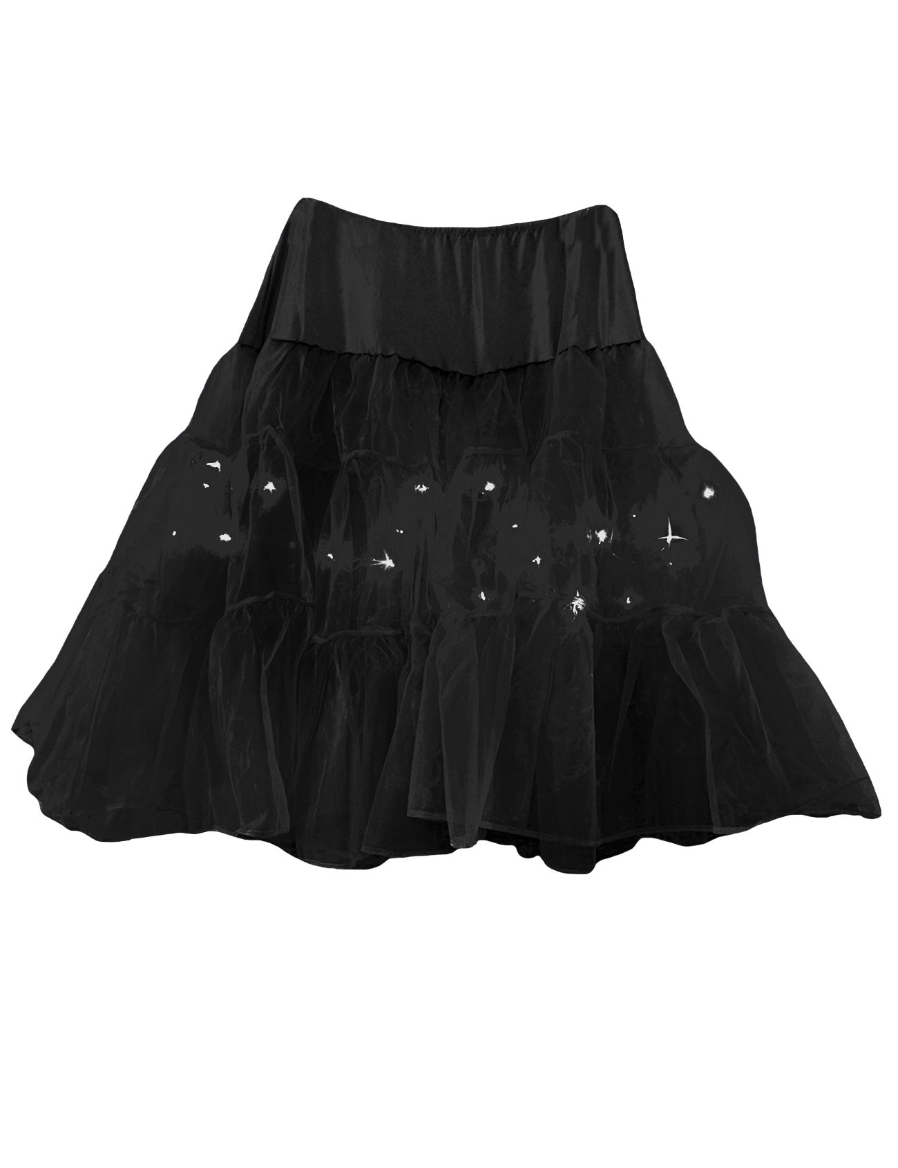 Letuwj Women's LED Bubble Skirt with Ruffle Tiered Design - Elegant Princess Underskirt for Clubwear & Party Outfits | Perfect for Nightclubs, Cosplay, and Special Occasions