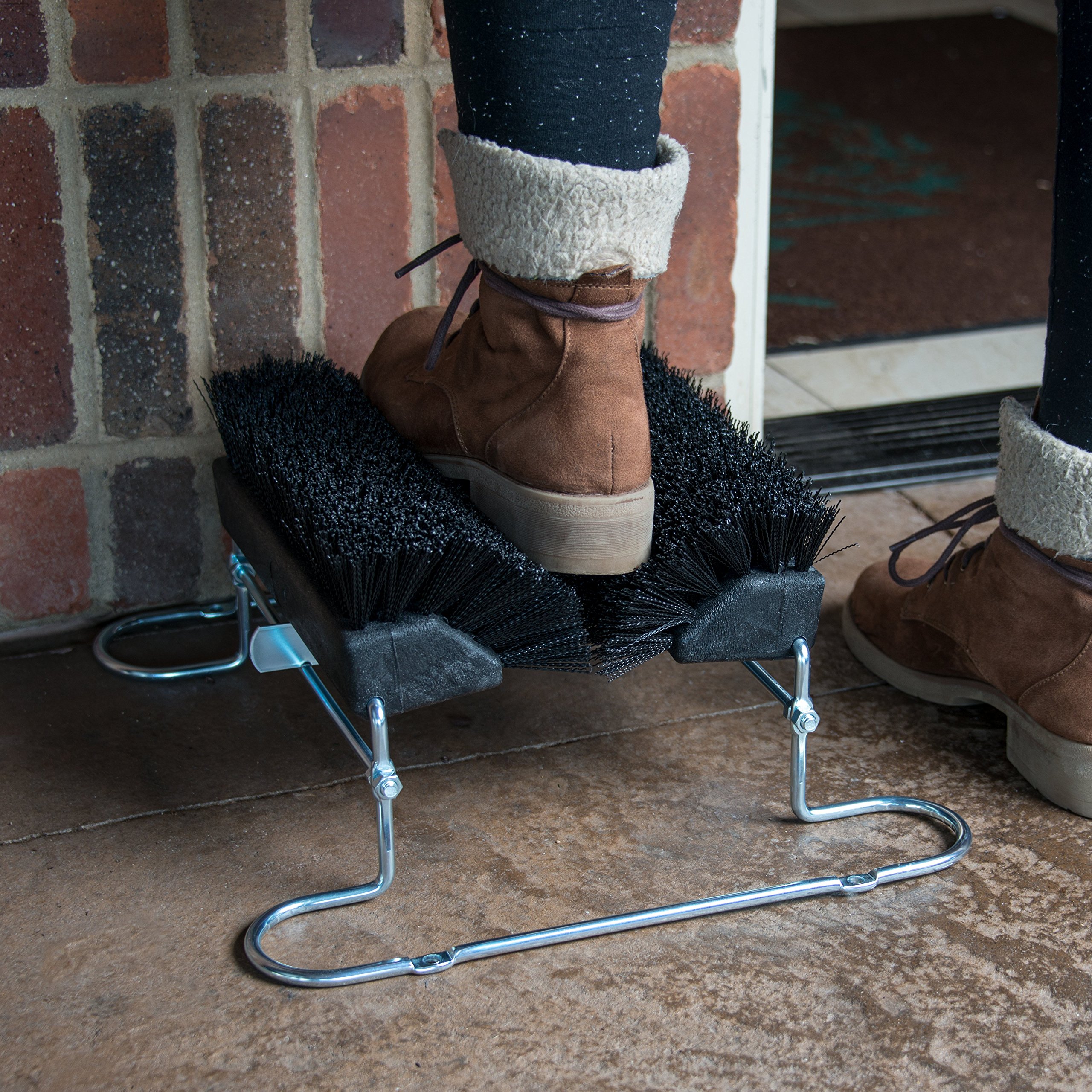 SPARTA Heavy-Duty Boot Brush with Scraper - Mud Remover for Home, Farm & Worksite