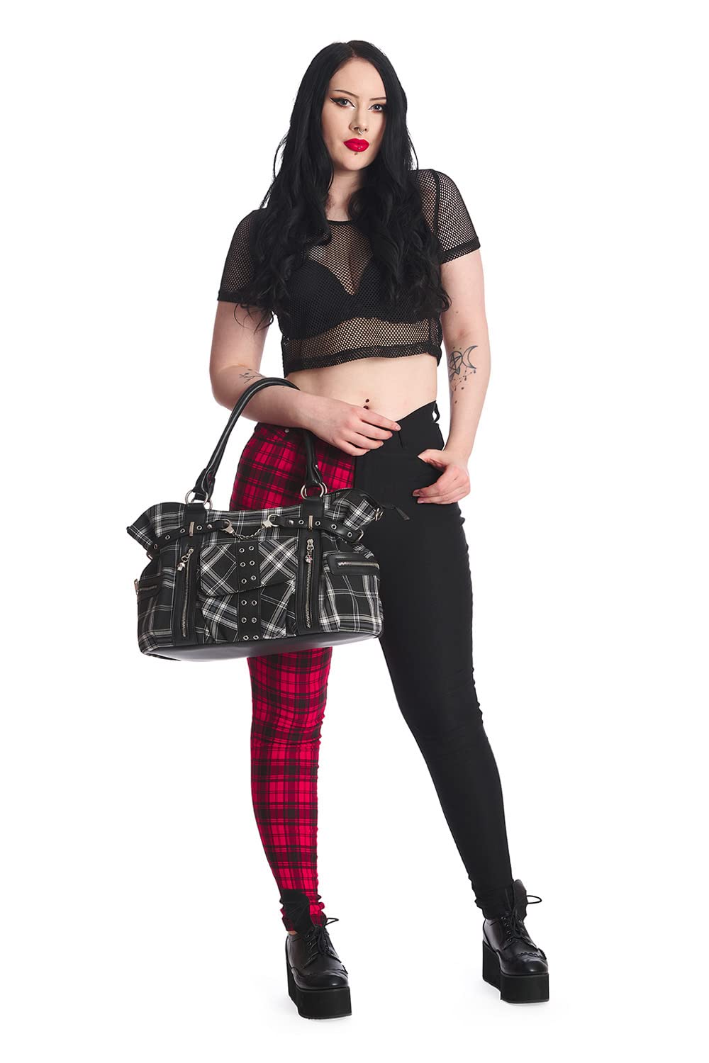 Lost Queen Rise Up Gothic Emo Alternative Style Crossbody Bag for Women | Dark Aesthetic Purse for Concerts, Parties & Everyday Use
