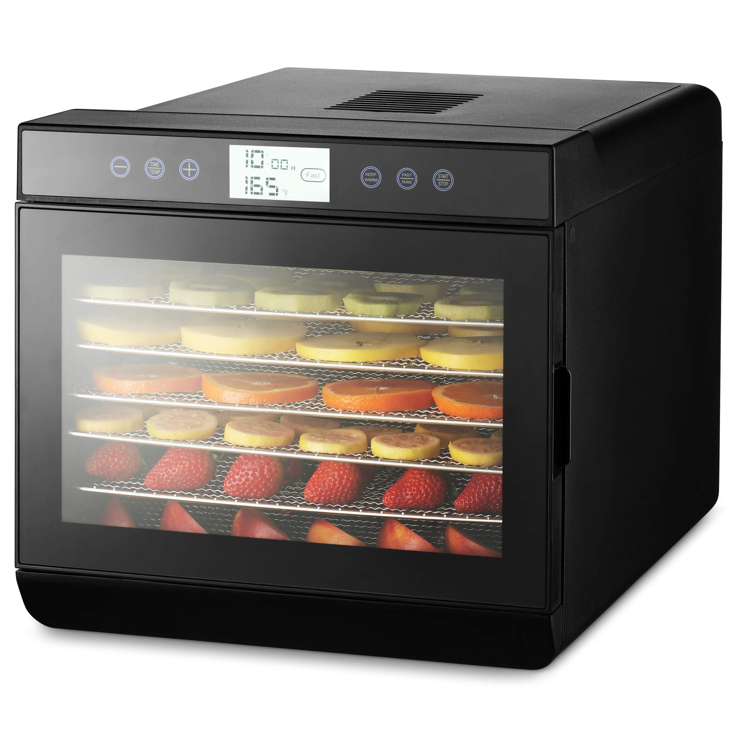 Magic Mill Food Dehydrator Machine - 7 Stainless Steel Trays, Digital Timer & Temperature Control, Keep Warm Function, Overheat Protection (Renewed) | Perfect for Drying Fruits, Vegetables, Herbs & Making Jerky at Home