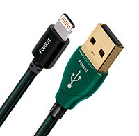 Audioquest Forest USB Lightning to USB A Digital Audio Cable - 1.5M (5ft) High-Speed Data Sync & Charging Cable for iPhone, iPad, iPod - Perfect for Home Studio, Car Audio & Hi-Fi Systems