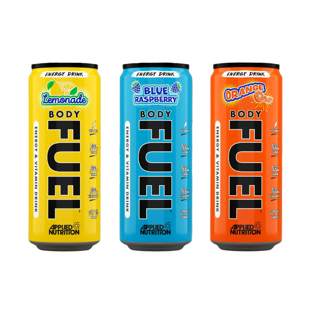 Applied Nutrition Body Fuel Energy Drink - 12 Pack (12x330ml) - Boost Energy & Focus for Workouts, Sports & Daily Activities