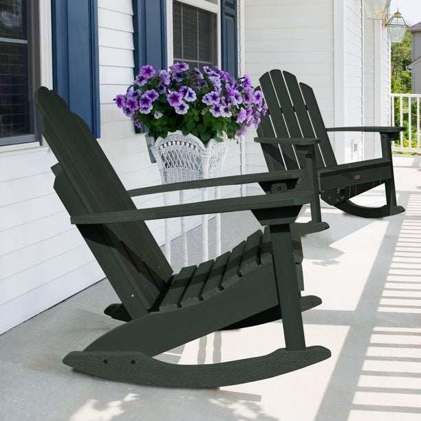 Premium Outdoor Classic Westport Adirondack Rocking Chair - All-Weather Resistant, Comfortable Patio & Garden Rocking Chair for Porch, Deck, Backyard Relaxation