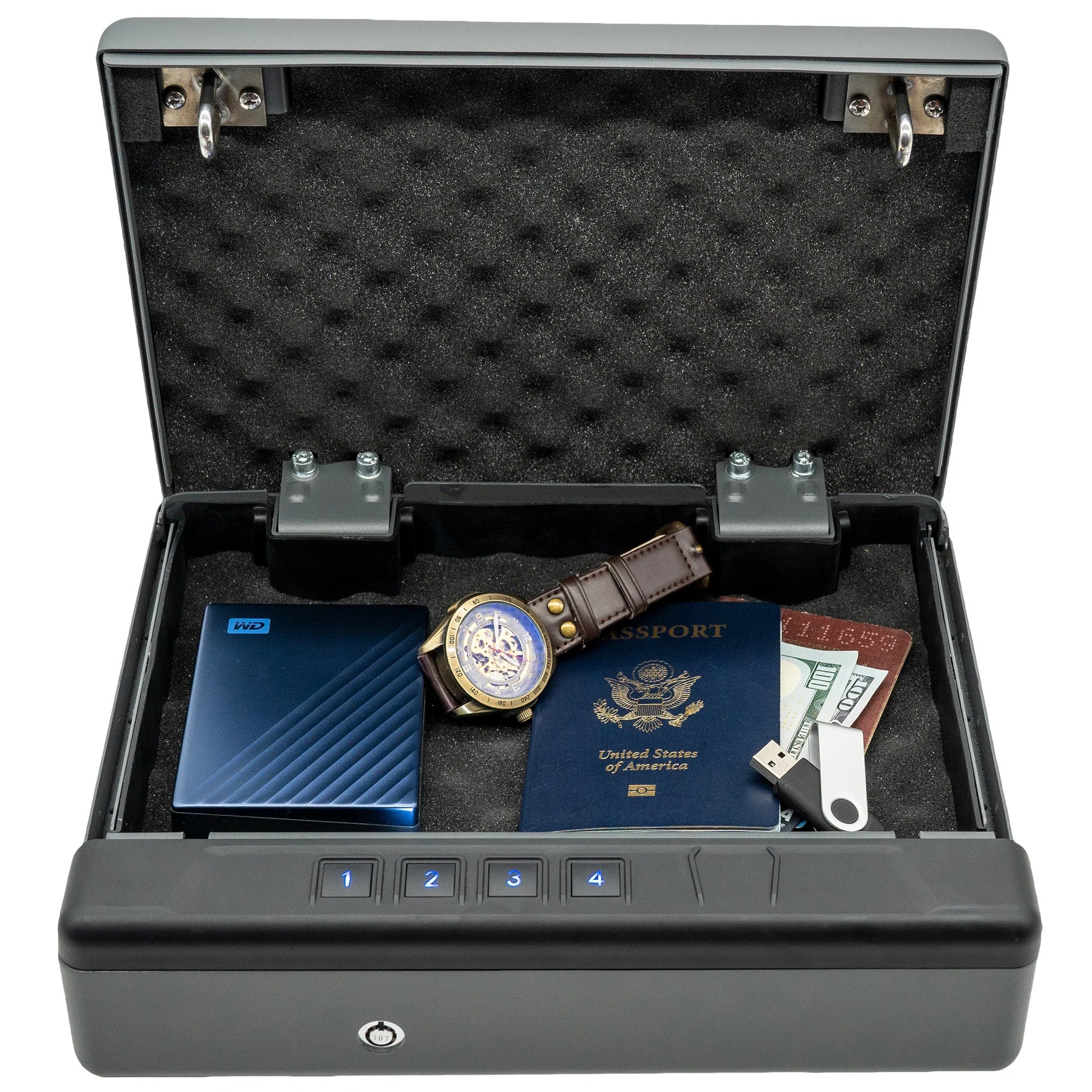 Liberty HDV 150 Handgun Vault - Portable Pistol Safe for Home & Travel - Secure Firearm Storage for Bedside, Car, and Office Use