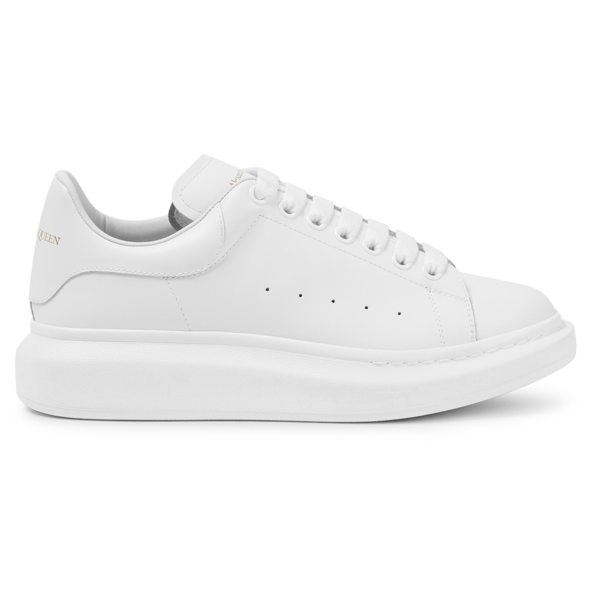 Alexander McQueen Women's White Raised Sole Sneakers - Fashionable High-Top Platform Shoes for Casual Wear & Street Style