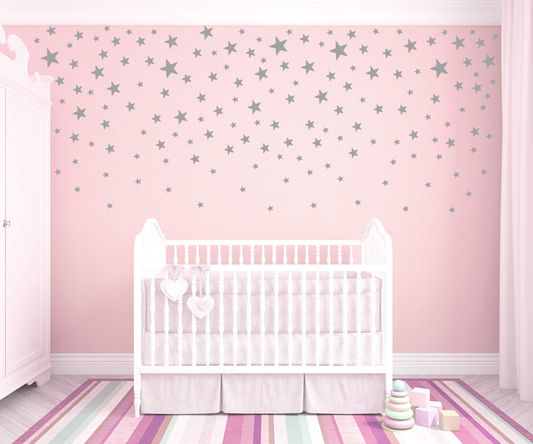 Star Wall Decals - Peel and Stick Wall Stickers for Nursery & Kids Room Decor | Easy DIY Wall Art for Baby Bedroom & Playroom