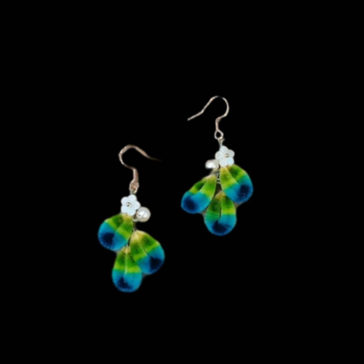 Exquisite Qianli Jiangshan Custom Silk Earrings (Ronghua) - Elegant Handmade Jewelry for Women, Perfect for Weddings, Parties & Special Occasions