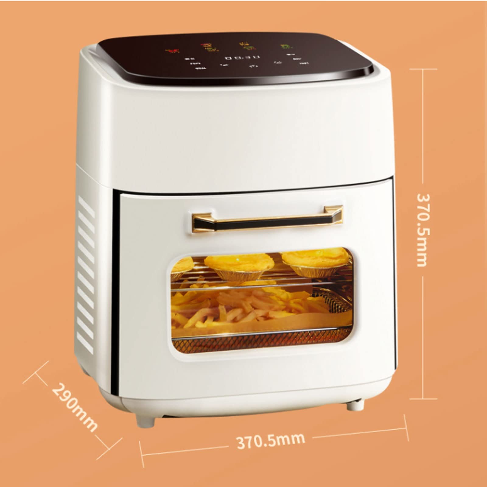 Ninja Air Fryer Oven with Touch Screen - 6.5QT Large Capacity, Digital Visual Controls, Multi-Function Cooker for Healthy Frying, Baking, Roasting & Reheating - Perfect for Family Meals & Party Snacks (Black)