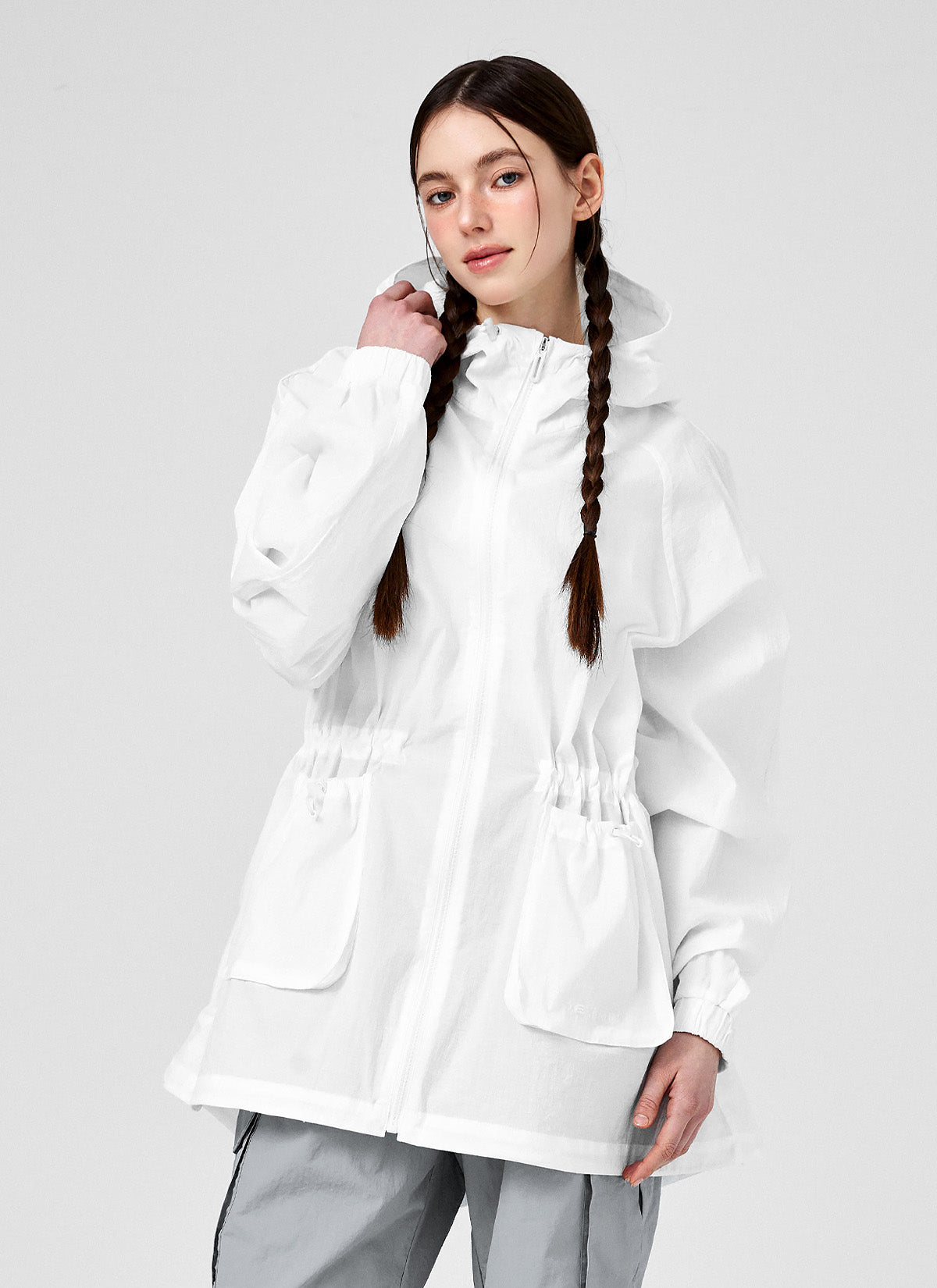 Lightweight Waterproof Hooded Jacket for Men & Women - Windproof Outdoor Raincoat with Pockets for Hiking, Camping & Travel