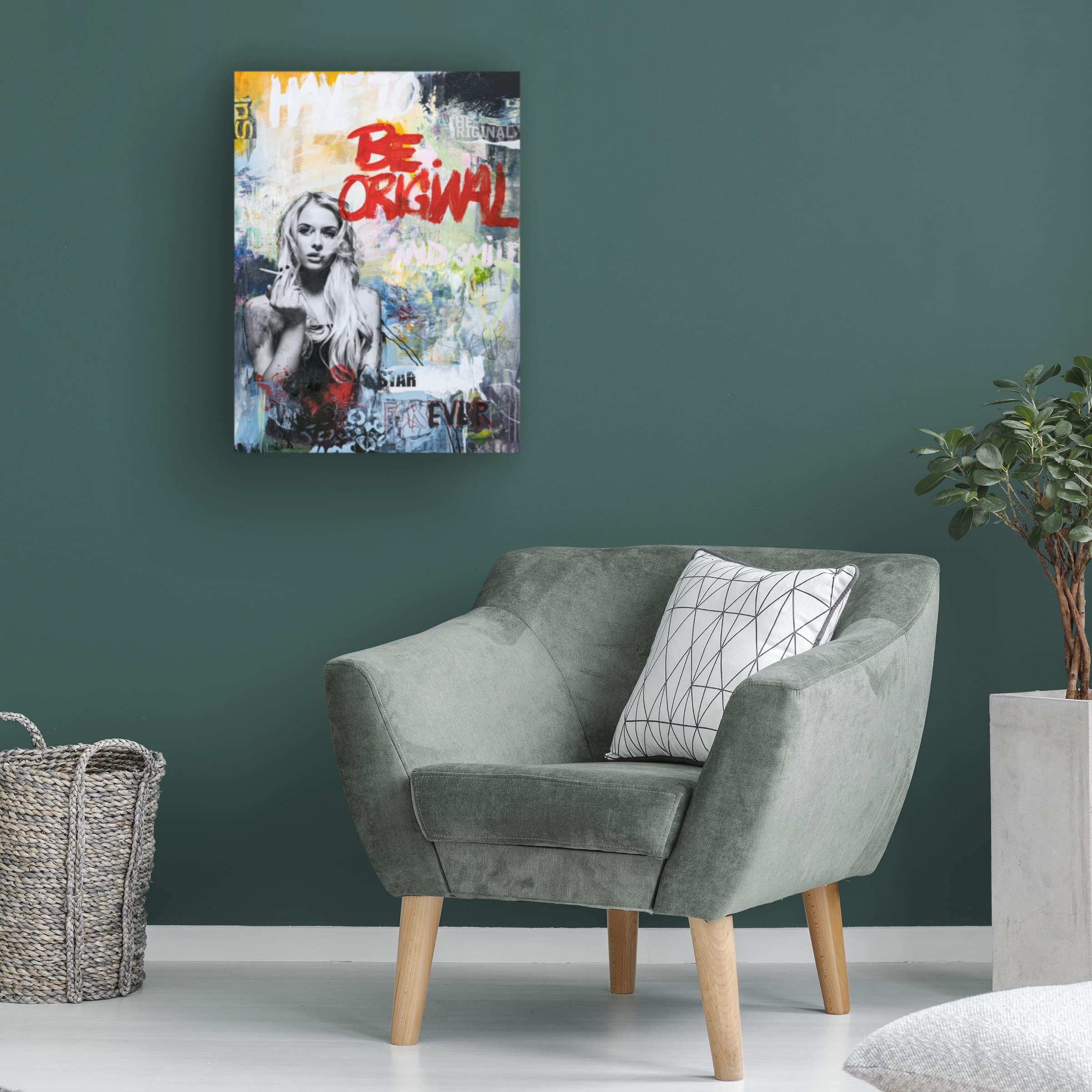 Trademark Fine Art 'Be Original' Canvas Wall Art by Design Fabrikken - Modern Home Decor for Living Room, Bedroom & Office