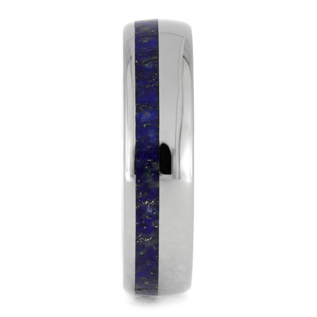 Lapis Lazuli Titanium & Platinum Wedding Bands for Men & Women – Unisex Couple Rings for Engagement, Anniversary & Special Occasions