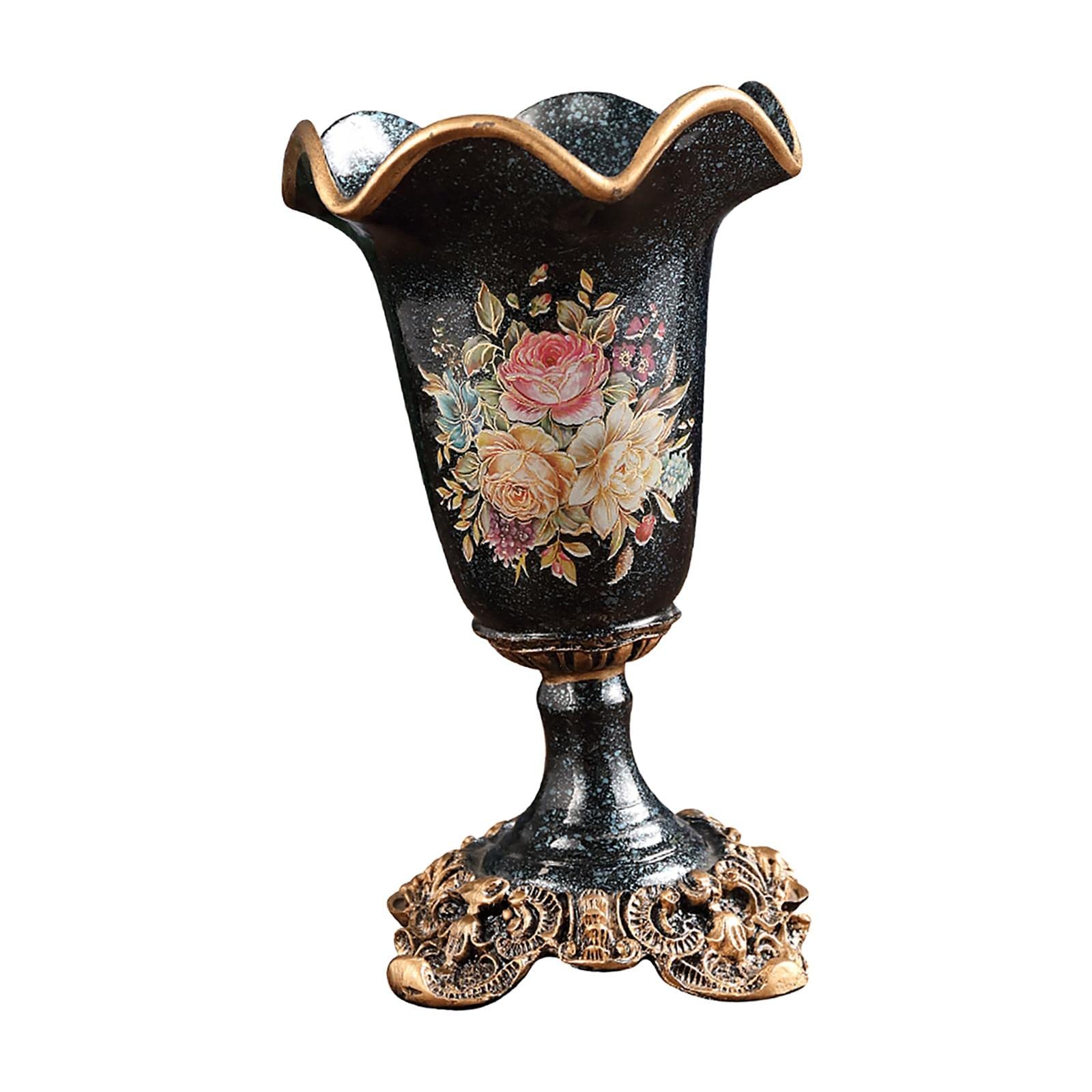 MagiDeal Decorative Flower Vase - Elegant Resin Planter for Dried Flowers, Table Centerpiece, Home & Office Decor (Bedroom, Bookshelf, Bedside) | Perfect for Wedding, Living Room, Dining Table Decorations
