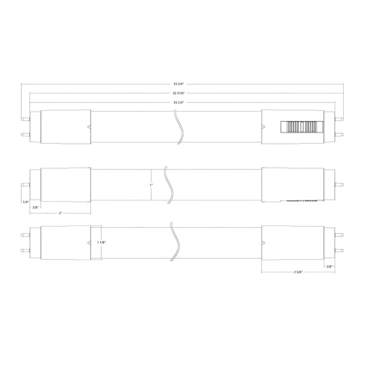 18W 3ft LED T8 Tube Light - 9W Equivalent, 1250 Lumens, 3000K-6500K Adjustable Color Temperature, Ballast Bypass, Single/Dual End Powered - Perfect for Office, Garage, Warehouse & Commercial Lighting