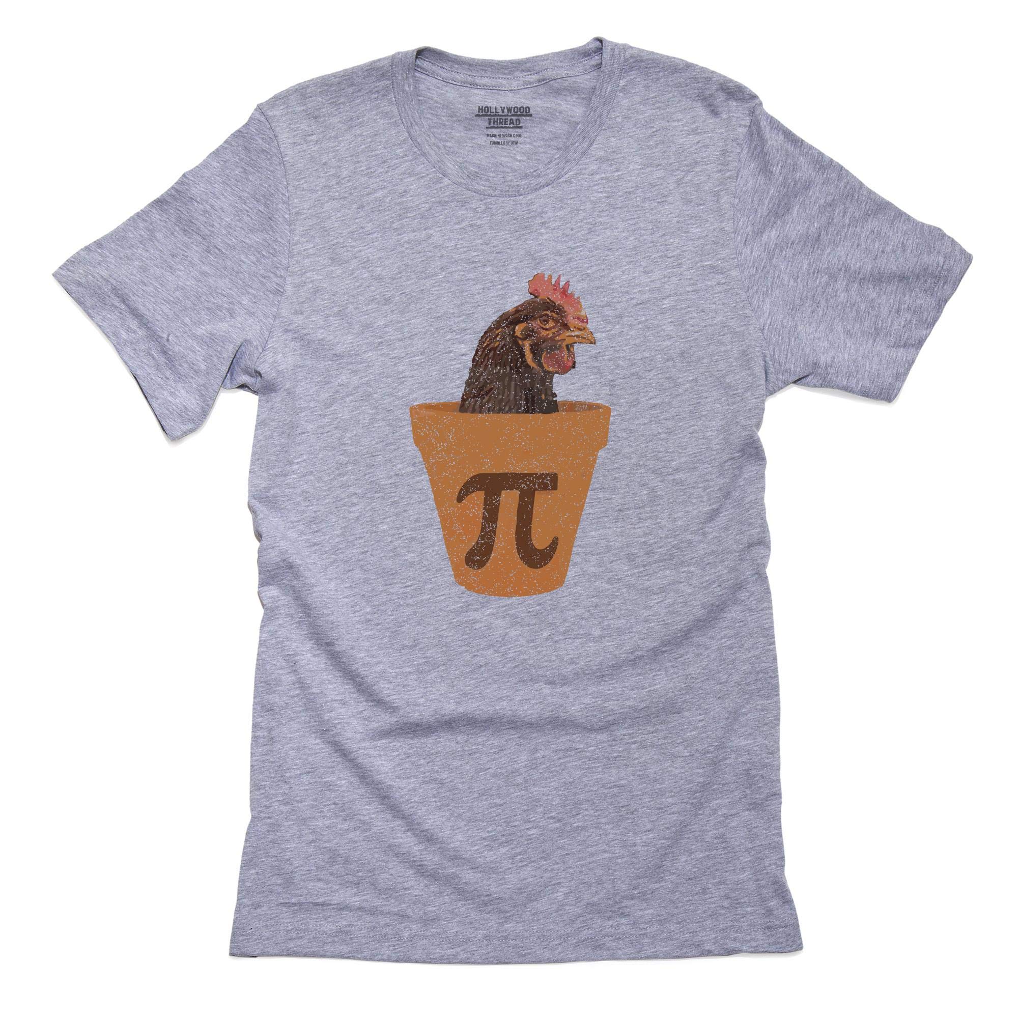 Funny Chicken Pot Pie Design T-Shirt for Men - Cute Chicken in Planter Pot Graphic Tee | Perfect for Casual Wear, Gifts & Funny Outfits