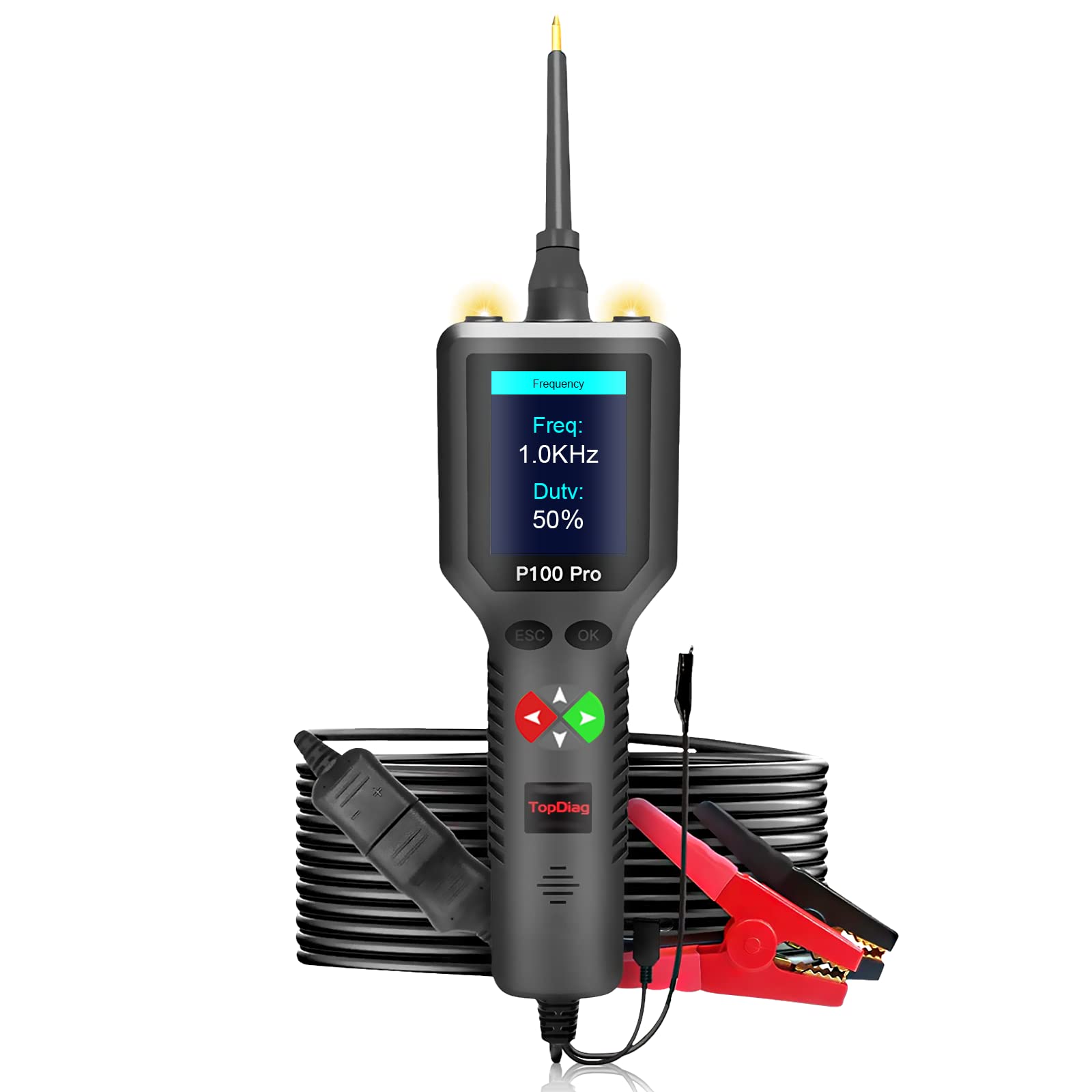P100 Pro Power Circuit Tester Kit - 9V-30V Automotive Electrical Tester for 12V/24V AC/DC Systems | Digital Voltage Multimeter with Short Finder & Oscilloscope | Perfect for Car, Truck & RV Electrical Diagnostics & Maintenance
