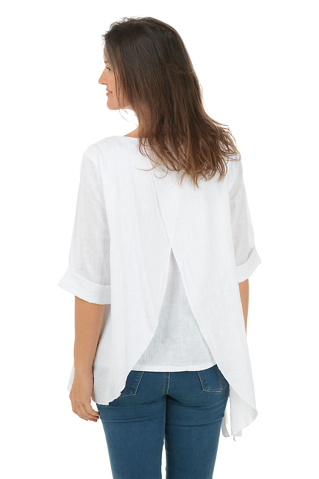 Stylish Layered Asymmetrical Linen Blouse for Women | Breathable Summer Tops | Office Wear & Casual Outfits