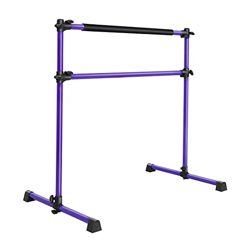 Professional Double-Decked Liftable Dance Pole - Adjustable Ballet Yoga Fitness Pole for Home Studio, Purple | Perfect for Dance Training, Pole Fitness, Stretching & Home Workouts
