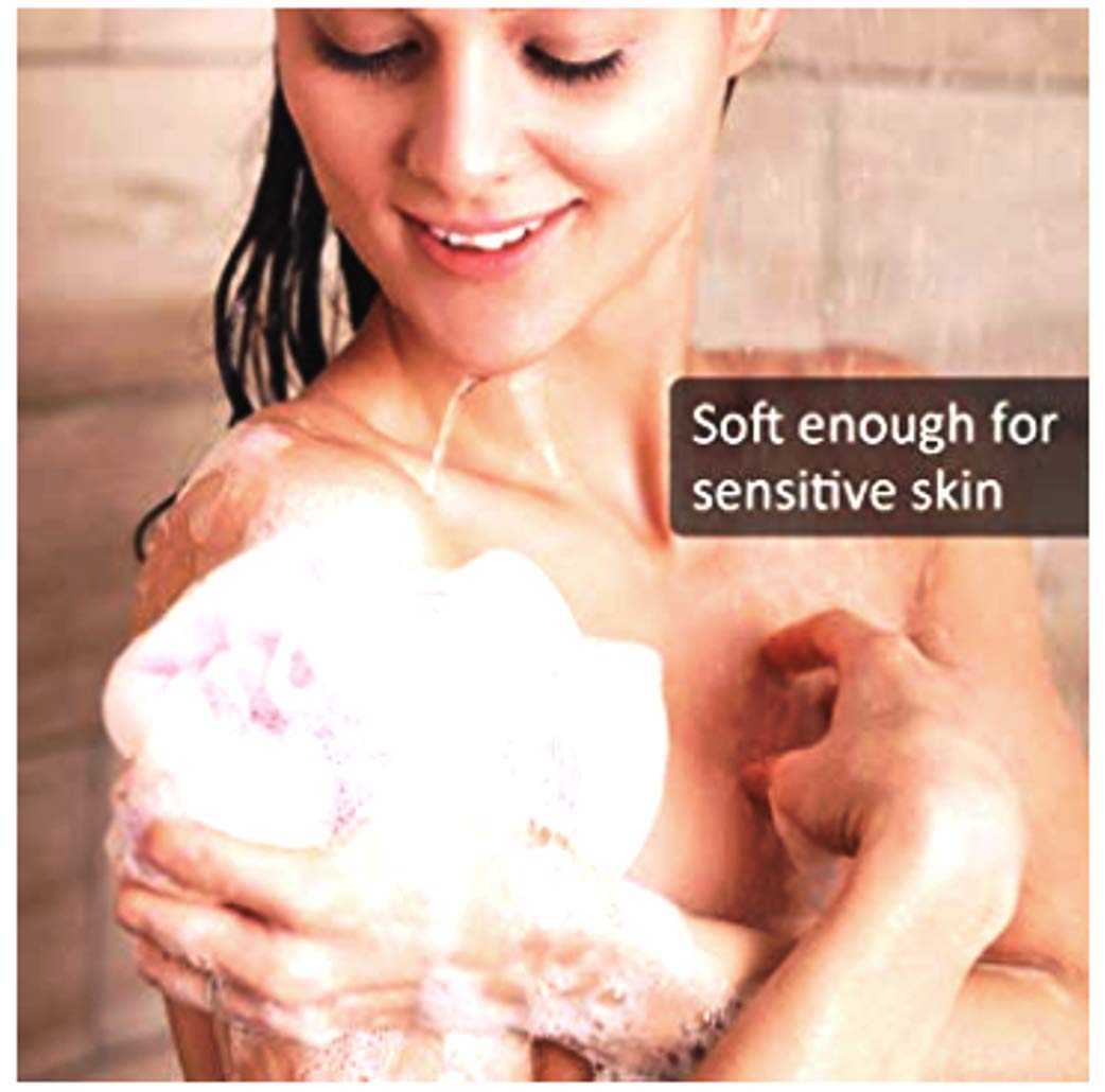 Homfine® Loofah Back Scrubber Brush with Handle - Exfoliating Body Scrubber for Shower & Bath (1 Pack, Multi-Color) - Perfect for Deep Cleaning & Skin Exfoliation