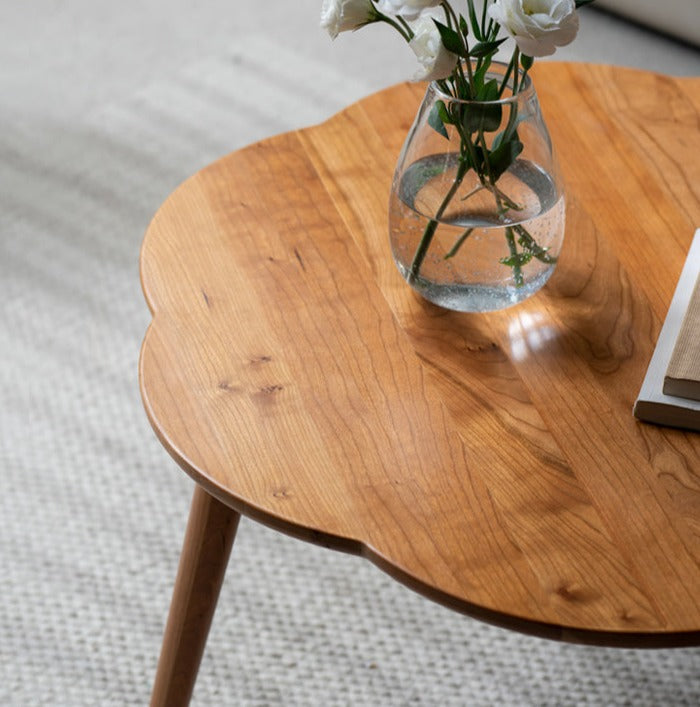 Premium Black Walnut & Cherry Solid Wood Coffee Table - Handcrafted Rustic Modern Living Room Centerpiece for Home Decor