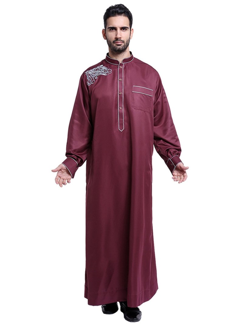 Premium Middle Eastern Arab Thobe for Men - Traditional Islamic Robe for Prayer, Eid & Special Occasions