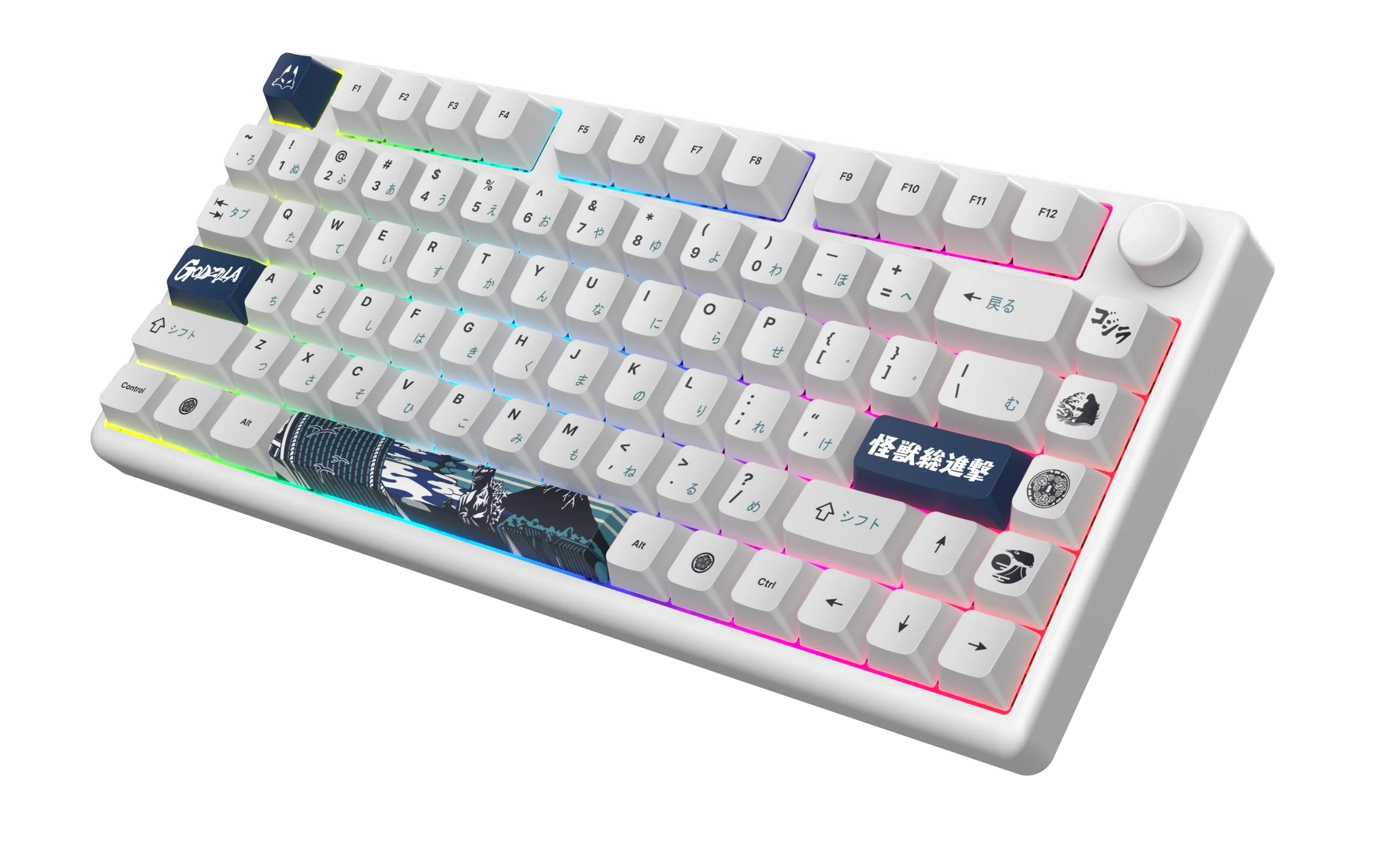 Arbiter Studio KITSUNE Polar 75 PRO Mechanical Keyboard - Godzilla Limited Edition Collection | Custom RGB Gaming Keyboard for PC & Mac | Perfect for Gaming, Typing & Office Work