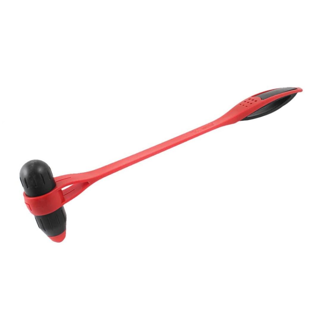 ESiiFuu Body Stress Reliever Massage Hammer - Flexible Silicone Massager for Back, Neck & Shoulder Pain Relief - Portable Handheld Massage Tool for Home, Office & Travel (Red/Black)