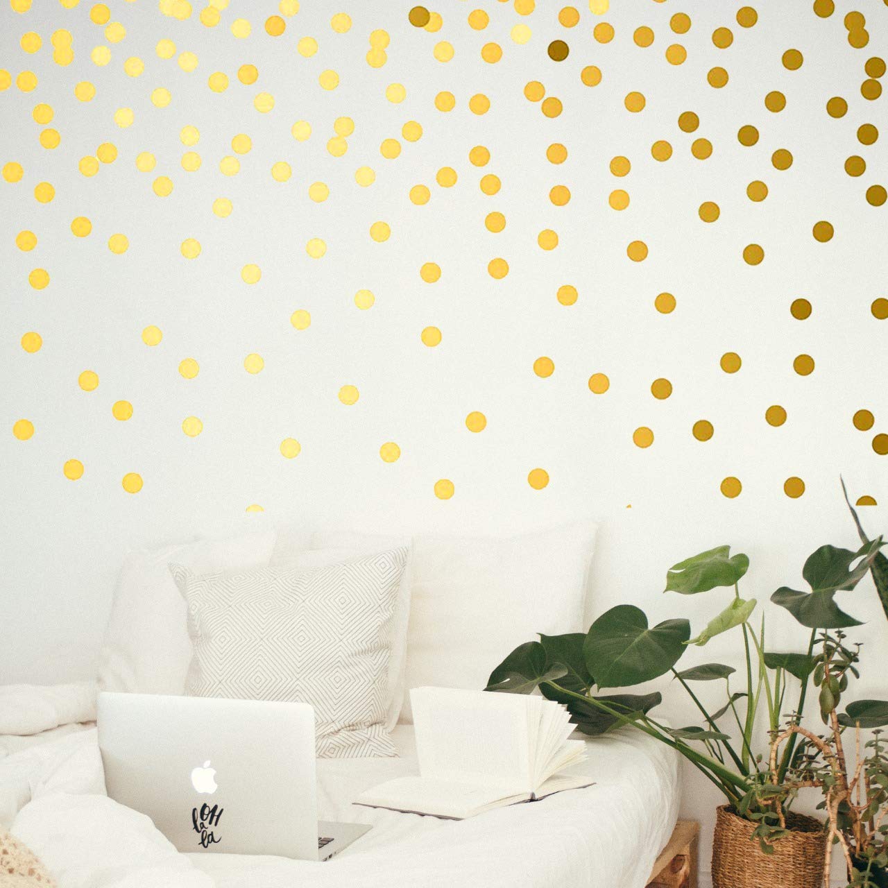Performore Gold Circle Stickers - 1 Inch Round Metallic Labels for Envelopes, Seals & Crafts - 1000 Gold Dot Stickers per Roll - Perfect for Wedding Invitations, Gift Wrapping & Scrapbooking