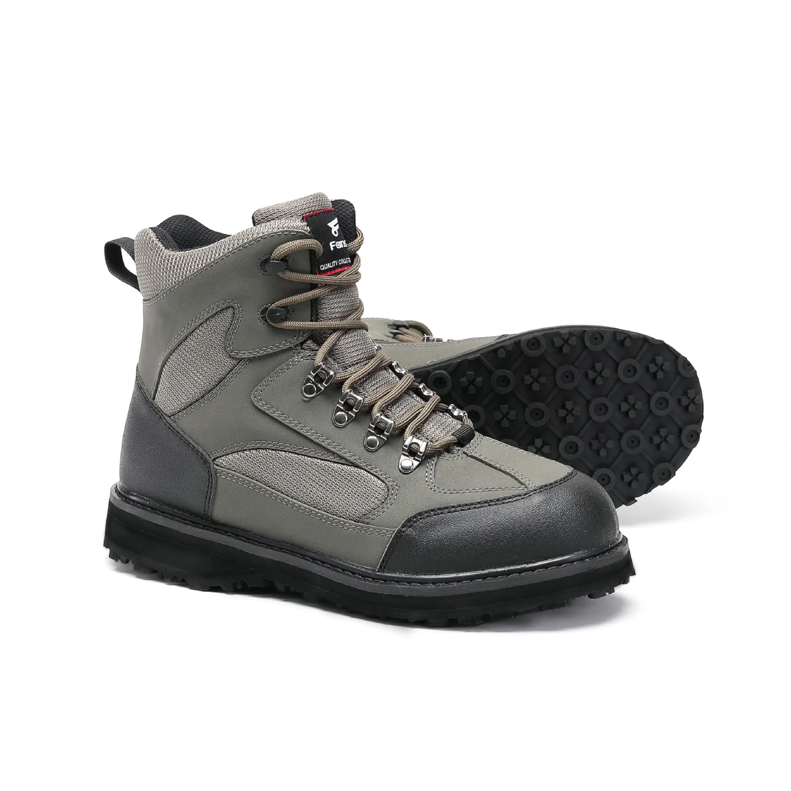8 Pairs Men's Anti-Slip Wading Boots with Rubble Sole - Durable & Comfortable Fishing & Hunting Boots for Outdoor Adventures