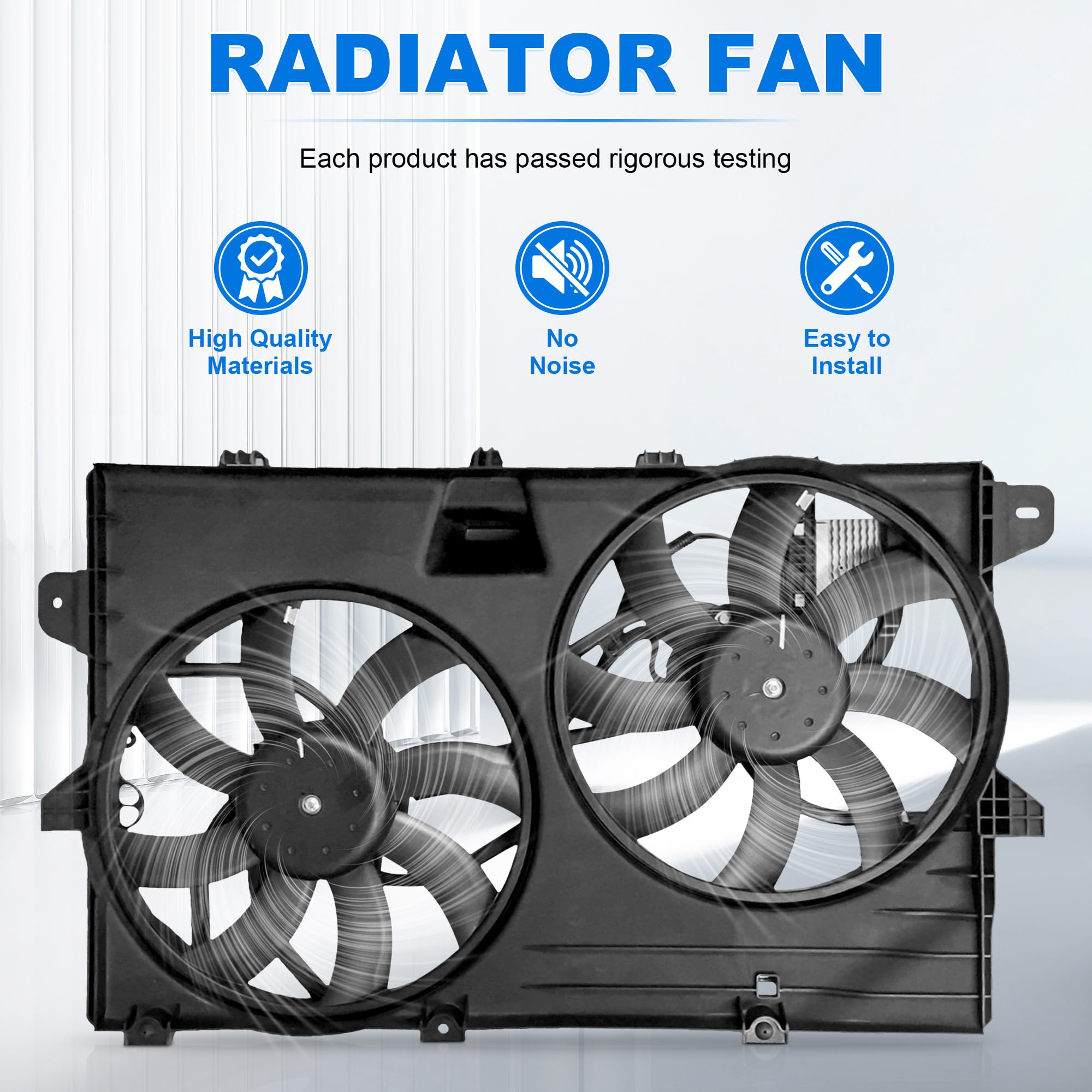 2007-2014 Ford Edge & Lincoln MKX Radiator Cooling Fan Assembly Replacement Part 7T4Z8C607B - Perfect for Engine Overheating Prevention & Summer Driving