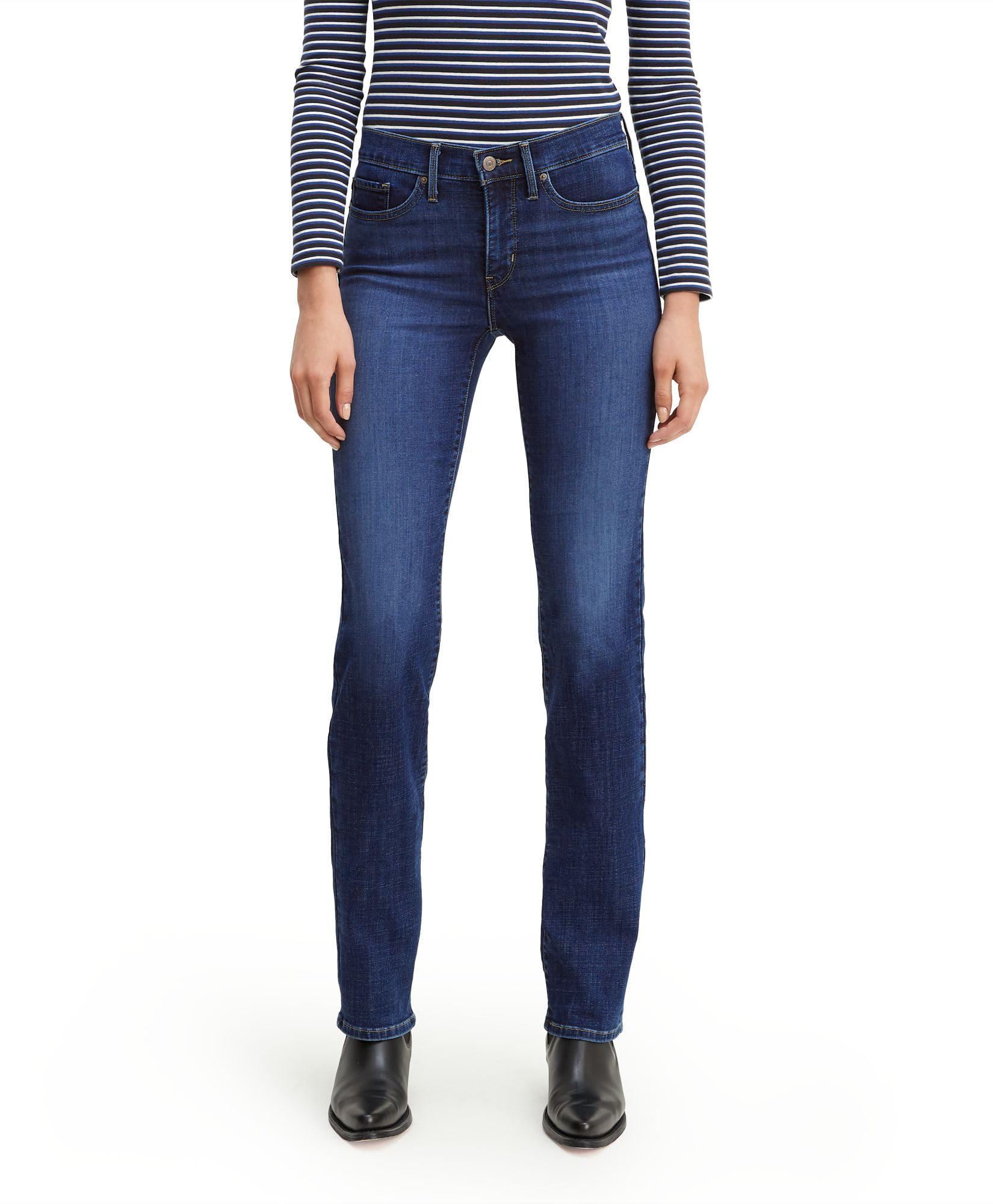 Levi's Women's 314 Shaping Straight Jeans - High Waist Slim Fit Denim Pants for Everyday Wear & Casual Outfits