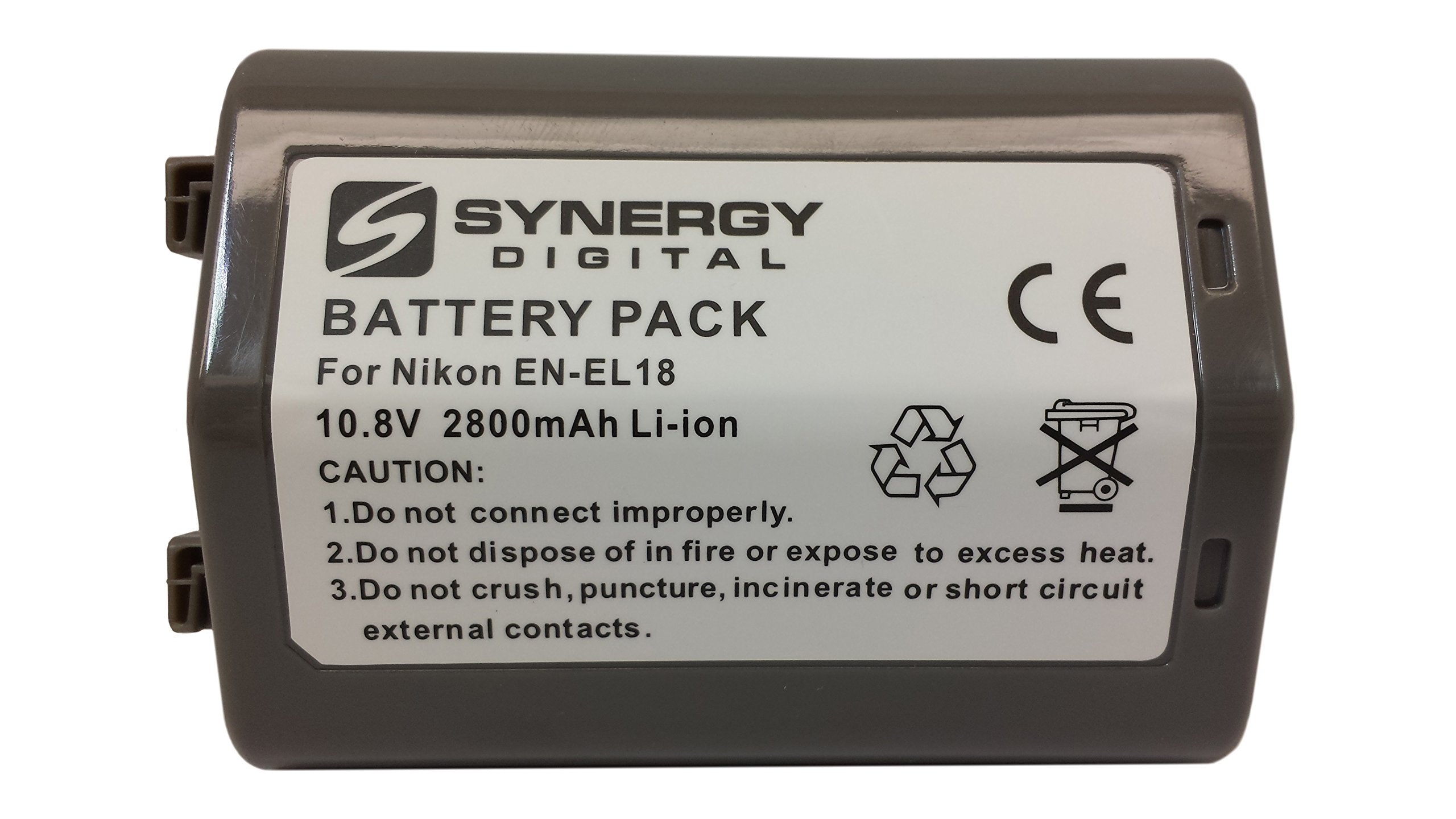 EN-EL18 Lithium Ion Rechargeable Battery 2800mAh 10.8V - High Capacity Replacement for Nikon EN-EL18 Battery - Perfect for Nikon DSLR Cameras, Professional Photography & Video Shooting