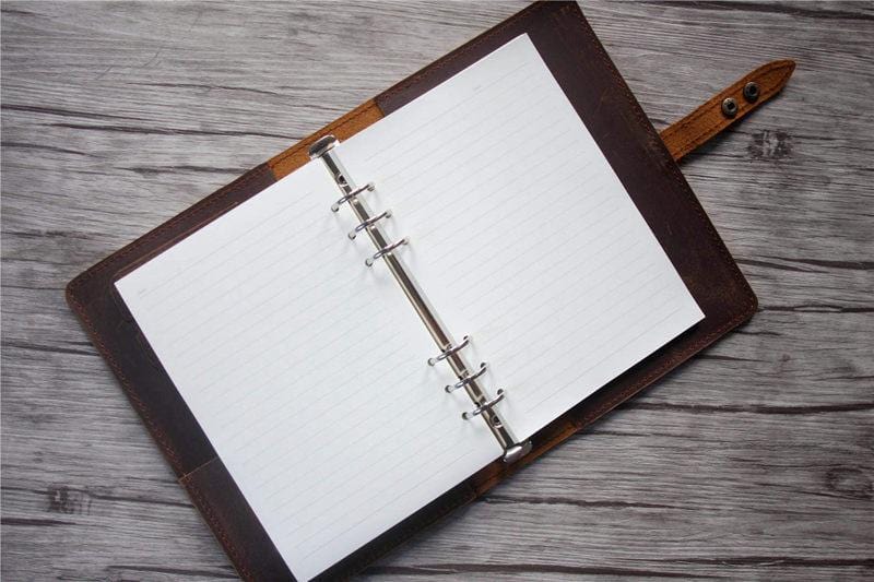 Premium Brown Leather Portfolio Notebook Holder - Professional Organizer for Business, Office & Travel - Perfect for Meetings, Presentations & Daily Use