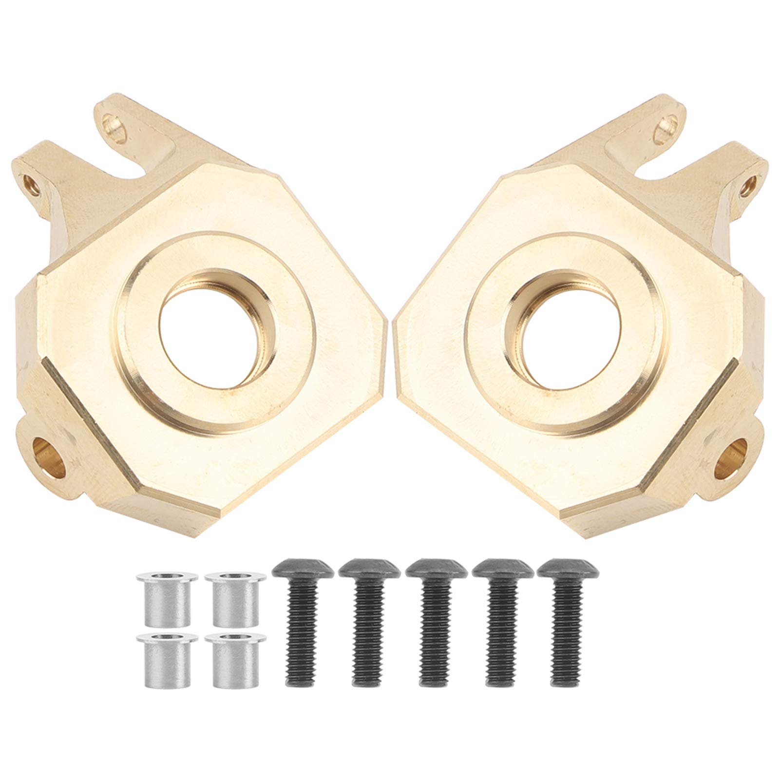 Heavy Duty Brass Diff Cover Front & Rear for Axial SCX10 II 90046 90047 RC Car - Durable Steering Knuckle Upgrade for Off-Road Crawling & Trail Performance