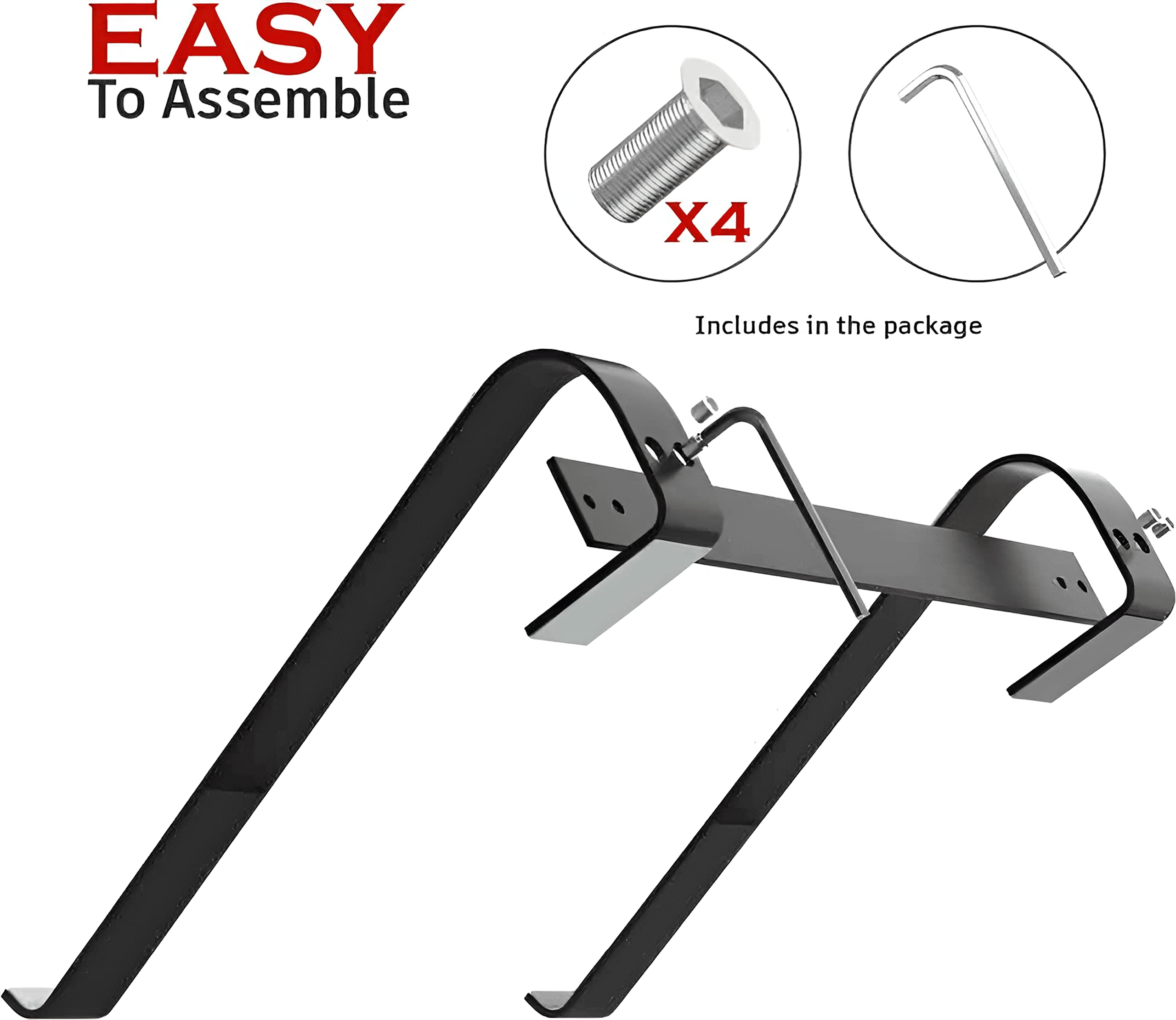 Ergonomic Metal Laptop Stand for Desk - Adjustable Portable Notebook Holder Compatible with MacBook Pro, Dell, HP (11-17.3 Inch) - Lightweight & Durable Black Computer Stand for Home Office, Gaming, and Workstation Setup
