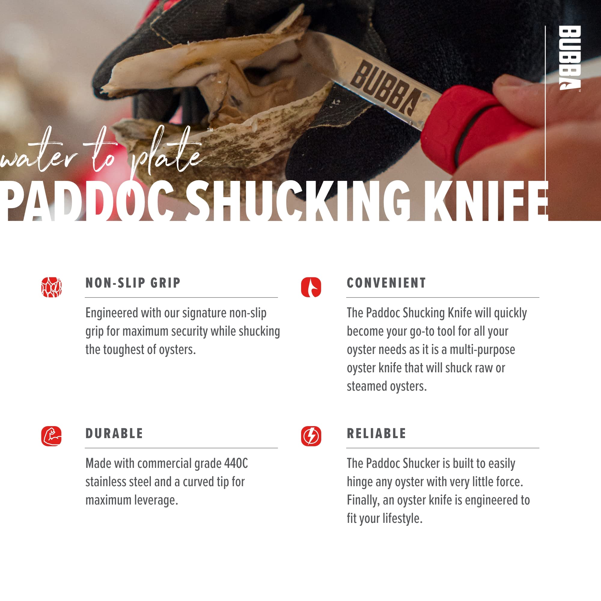 BUBBA Premium Oyster Shucking Knife - 2.5