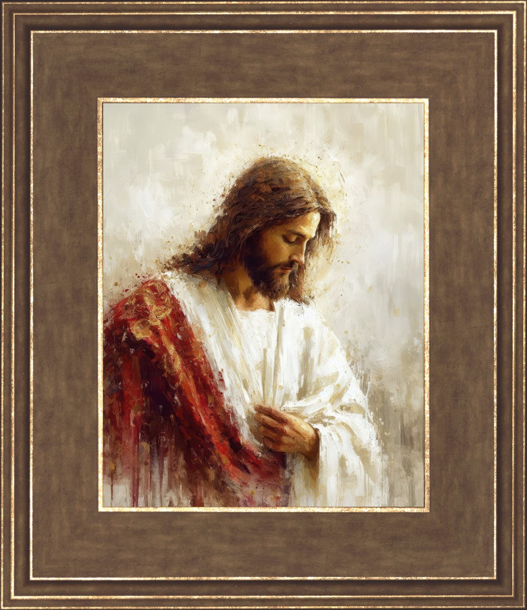 Jesus Christ in Red Robes - Religious Wall Art for Home & Church Decor - Perfect for Prayer Rooms, Sunday Schools & Christian Gifts