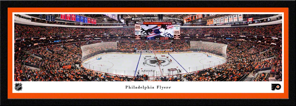 Philadelphia Flyers Panoramic Posters & Framed Pictures - NHL Team Wall Art Decor for Home, Office, Man Cave & Sports Fan Gifts