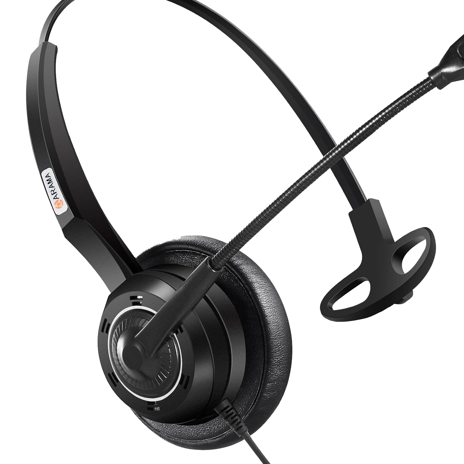 Polycom VoIP Headset with Noise Cancelling Microphone & Mute Button - Compatible with ShoreTel 230, NEC Allworx, Polycom VVX401/VVX411 - Mono Corded Office Headset for Clear Business Calls & Remote Work
