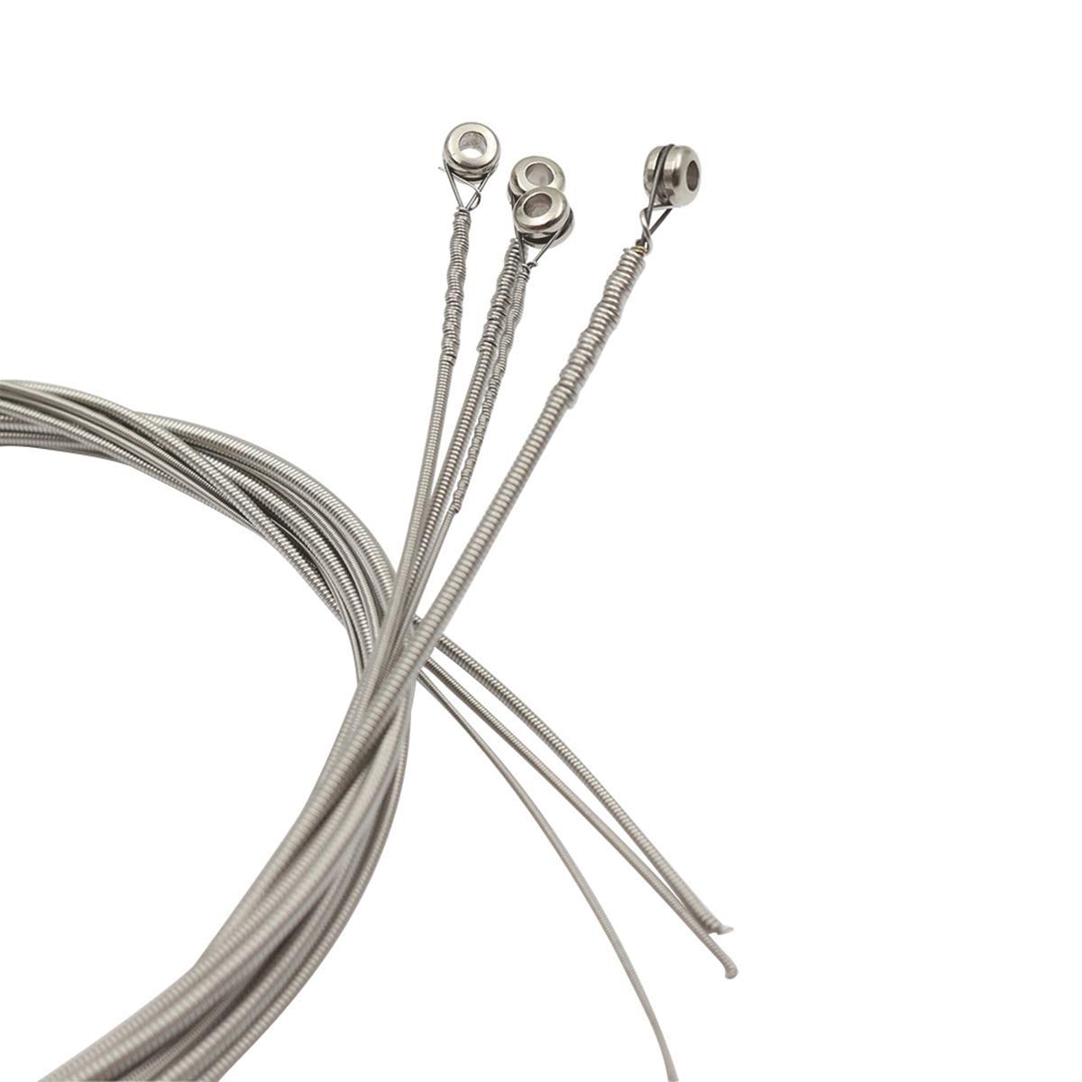 Premium Electric Bass Guitar Strings - Full Set Steel Core Nickel Alloy Wound, Nickel-Plated Ball-End (45-105 Gauge) with Blue Cleaning Cloth & 5 Guitar Picks - Perfect for Rock, Jazz & Studio Recording