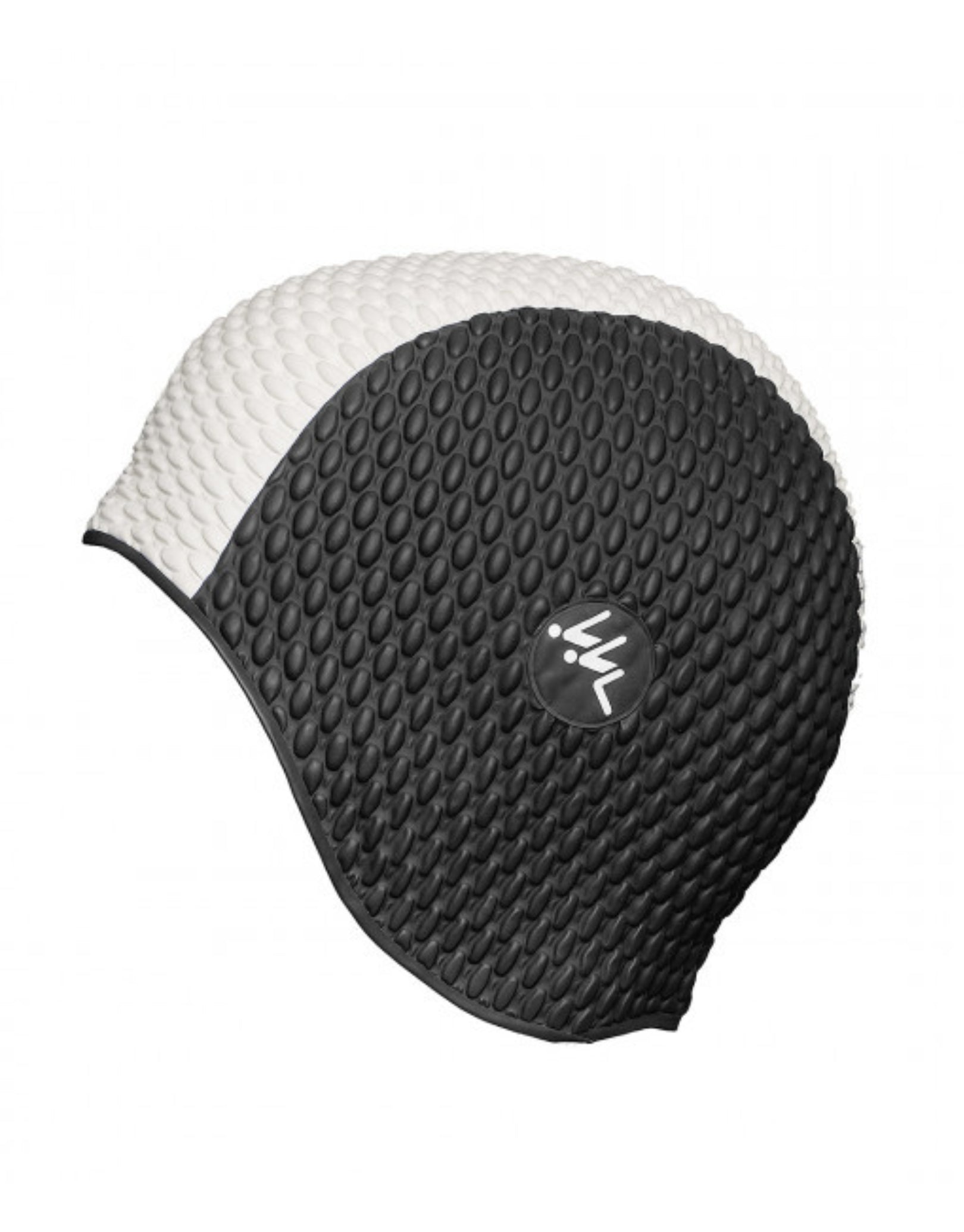 Two Tone Bubble Swim Cap - Silicone Swimming Cap for Women & Men - Waterproof & Comfortable for Pool, Beach & Competitive Swimming