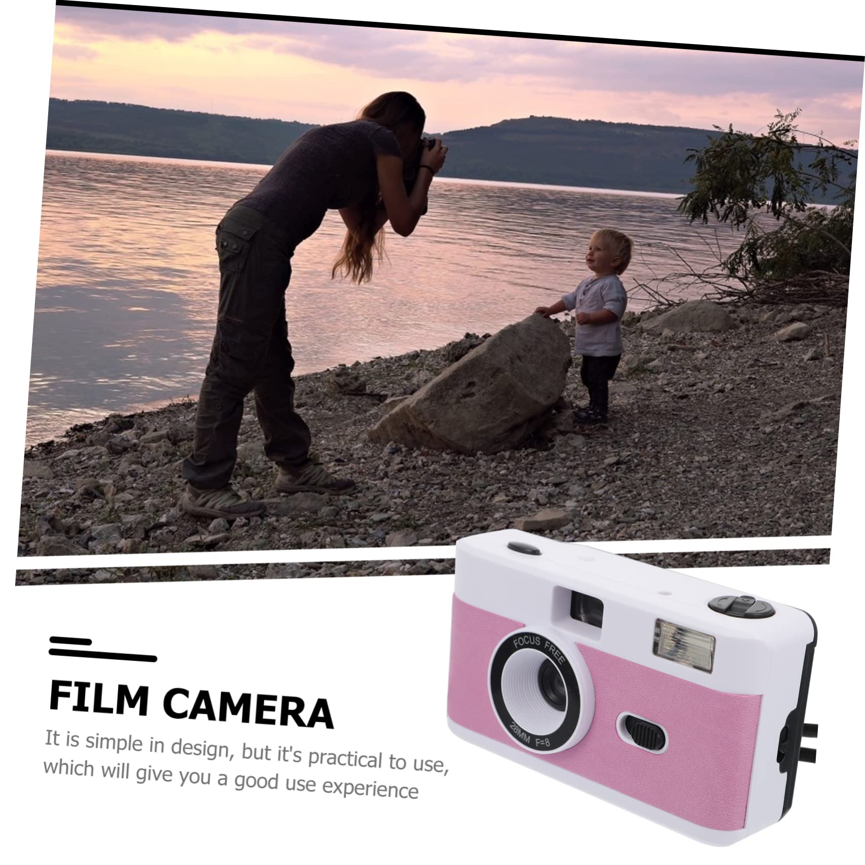 Homoyoyo 6-Pack Retro Film Cameras - Vintage Mini Plastic 35mm Film Camera with Built-in Flash, ABS White Macaron Design - Perfect for Travel Photography, Party Favors & Nostalgic Gift Giving