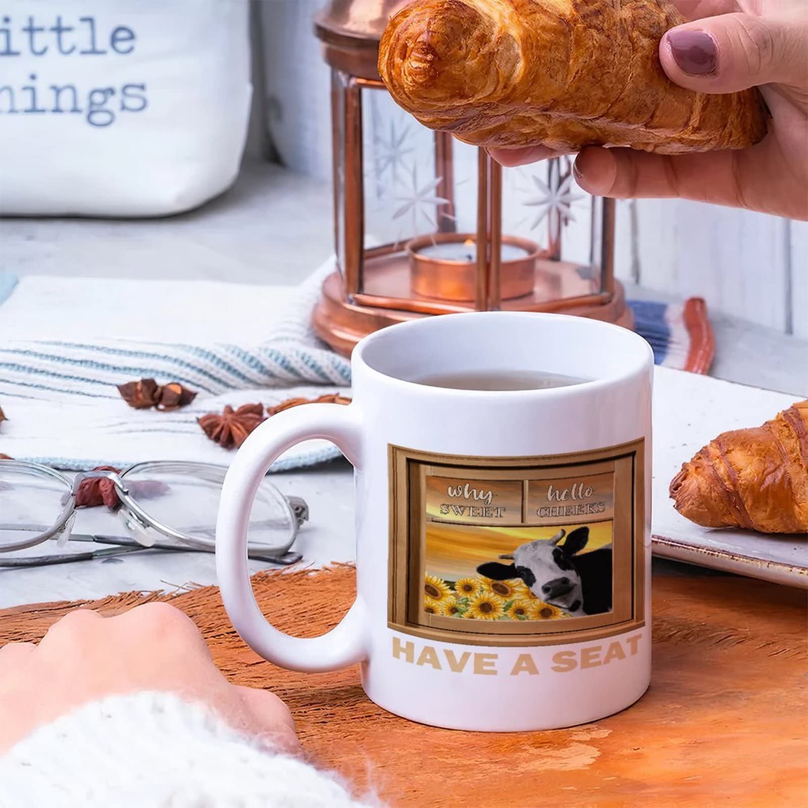 Farmhouse Retro Farm Animals Coffee Mug - 11oz Inspirational Quote White Ceramic Mug - Perfect Gift for Coffee Lovers - Great for Home, Office & Cozy Morning Coffee Moments