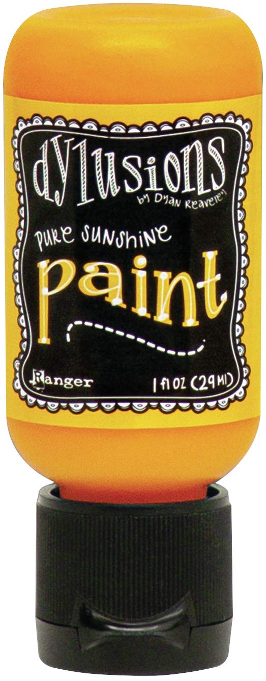 Dylusions Paint SUNSH - Pure Sunshine Acrylic Paint for Art, Crafts & DIY Projects | Vibrant Yellow Color for Canvas, Paper & Mixed Media | Perfect for Scrapbooking, Journaling & Home Decor