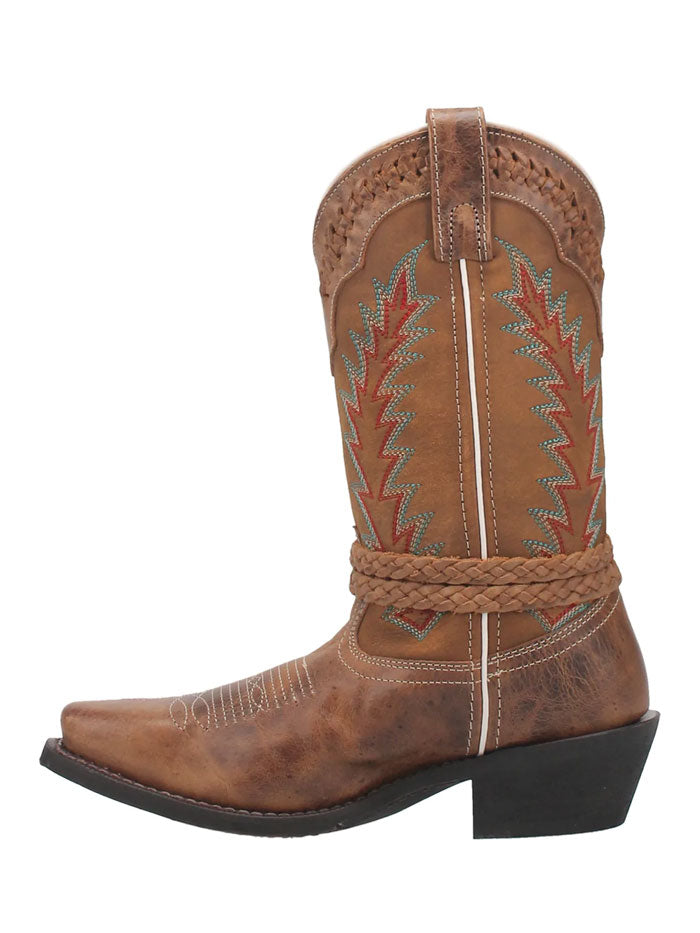 Laredo 51176 Women's Western Leather Boots - Tan Cowboy Boots for Country Style & Outdoor Wear